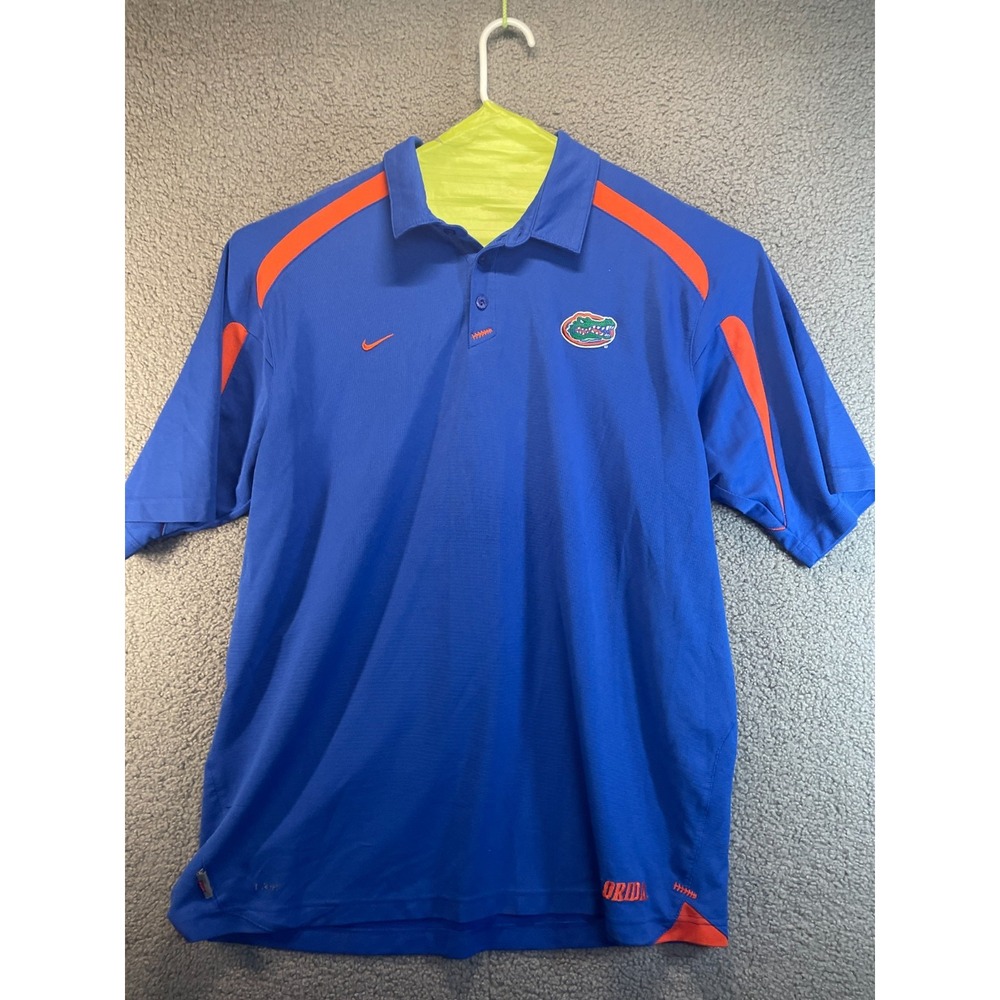 Florida Gators Nike Polo Shirt Mens 2XL Blue Dri Fit Team Issued Casual